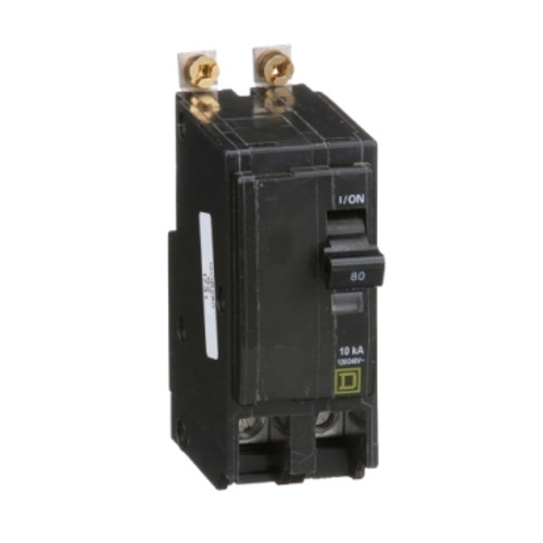 Circuit Breaker 2 Pole 80A 120/240VAC, 10kA, Bolt on Mount, Miniature, QO Series