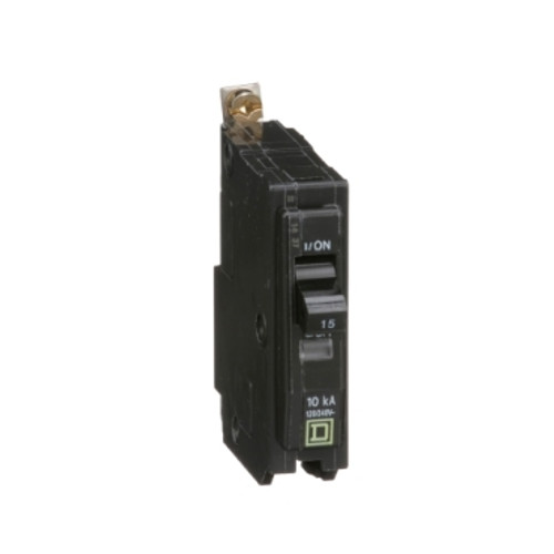 Circuit Breaker 1 Pole 15A 120/240VAC, 10kA, Bolt on Mount, Miniature, QO Series