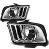 05-09 Ford Mustang GT Headlights - Chrome Housing - Exclude Shelby GT500