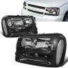 02-09 Chevy Trailblazer EXT Headlights - Black Housing Clear Corner