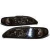 94-98 Ford Mustang GT LED DRL Headlights - Smoked Housing Amber Corner - 1PC Design