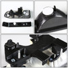 98-04 Chevy S10 Pickup Blazer Headlights+Bumper Lamp - Black Housing Clear Corner