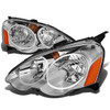 02-04 Acura RSX Headlights - Chrome Housing Amber Corner