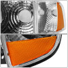 94-02 Dodge Ram 1500 2500 3500 Pickup Headlights - Chrome Housing Amber Corner