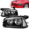 06-10 Dodge Charger Headlights - Black Housing Clear Corner