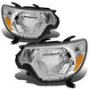 12-15 Toyota Tacoma Headlights - Chrome Housing Amber Corner