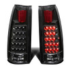 88-00 Chevy Silverado C10 C/K 1500 2500 3500 Suburban LED Tail Lights - Black