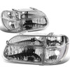 95-01 Ford Explorer Mercury 1997 Mountaineer Headlights - Chrome Housing Clear Corner