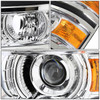 14-15 Chevy Silverado 1500 LED DRL Projector Headlights - Chrome Housing Amber Corner