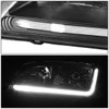 98-02 Honda Accord LED DRL Headlights - Black Housing Clear Corner