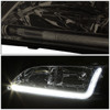 98-02 Honda Accord LED DRL Headlights - Smoked Housing Clear Corner