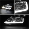 03-07 Honda Accord LED DRL Headlights - Smoked Housing Amber Corner