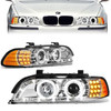 96-03 BMW E39 525i 528i 530i 540i M5 LED DRL+Turn Signal Projector Headlights - Chrome