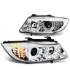 06-08 BMW E90 323i 325xi 325i 328i 328xi 330i LED U-Halo Projector Headlights - Chrome