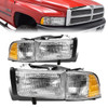94-02 Dodge Ram 1500 2500 3500 Headlights+Corner Lamps - Chrome Housing