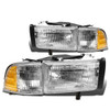 94-02 Dodge Ram 1500 2500 3500 Headlights+Corner Lamps - Chrome Housing