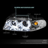 99-01 Audi A4 Quattro 7-Colors LED U-Halo Projector Headlights - Chrome Housing