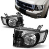 08-12 Ford Escape Headlights - Black Housing Clear Corner