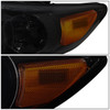 11-13 Toyota Corolla Sedan Headlights - Smoked Housing Amber Corner