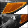 11-17 Toyota Sienna Projector Headlights - Black Housing Amber Corner