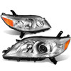 11-17 Toyota Sienna Projector Headlights - Chrome Housing Amber Corner