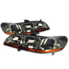 98-02 Honda Accord Headlights - Smoked Housing Amber Corner