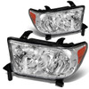 07-13 Toyota Tundra 08-17 Sequoia Headlights - Chrome Housing Amber Corner