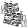 94-00 Chevy C/K 1500 2500 3500 Suburban Tahoe Headlights+Bumper/Corner Lamps - Chrome Housing