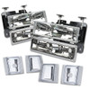 94-00 Chevy C/K 1500 2500 3500 Suburban Tahoe Headlights+Bumper/Corner Lamps - Chrome Housing