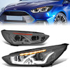 15-18 Ford Focus LED DRL+Turn Signal Projector Headlights - Smoked Housing