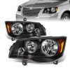 08-16 Chrysler Town & Country 11-17 Dodge Grand Caravan Headlights - Black Housing Amber Corner