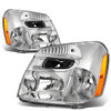 05-09 Chevy Equinox Headlights - Chrome Housing Amber Corner