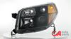 06-08 Honda Pilot Projector Headlights - Black Housing Amber Corner