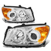 09-12 Toyota RAV4 Projector Headlights - Chrome Housing Amber Corner