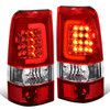 03-07 Chevy Silverado GMC Sierra 1500 2500 3500 HD LED C-Bar Tail Lights - Red