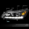 13-15 Honda Accord Sedan LED DRL Projector Headlights - Black Housing Amber Corner