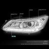 13-15 Honda Accord Sedan LED DRL Projector Headlights - Chrome Housing Clear Corner