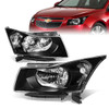 11-15 Chevy Cruze Headlights - Black Housing Clear Corner