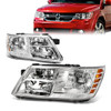 09-17 Dodge Journey Headlights - Chrome Housing Amber Corner