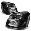 05-09 Chevy Equinox Headlights - Black Housing Clear Corner