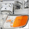 94-97 Honda Accord Headlights - Chrome Housing Amber Corner