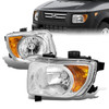 03-08 Honda Element DX/EX/LX Headlights - Chrome Housing Amber Corner