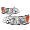 99-04 Honda Odyssey Headlights - Chrome Housing Amber Corner