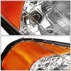 07-11 Hyundai Accent Headlights - Chrome Housing Amber Corner