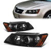 06-08 Hyundai Sonata Projector Headlights - Smoked Housing Amber Corner