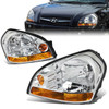 05-09 Hyundai Tucscon Headlights - Chrome Housing Amber Corner