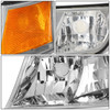 98-02 Mercury Grand Marquis Headlights - Chrome Housing Amber Corner