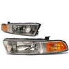 99-03 Mitsubishi Galant Headlights - Chrome Housing Amber Corner
