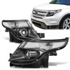 11-15 Ford Explorer Projector Headlights - Black Housing Clear Corner