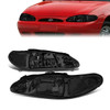 97-02 Ford Escort Sedan Headlights - Smoked Housing Clear Corner
